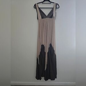Long BCBG Maxazria Runway Two-Tone Sleeveless Dress Size S